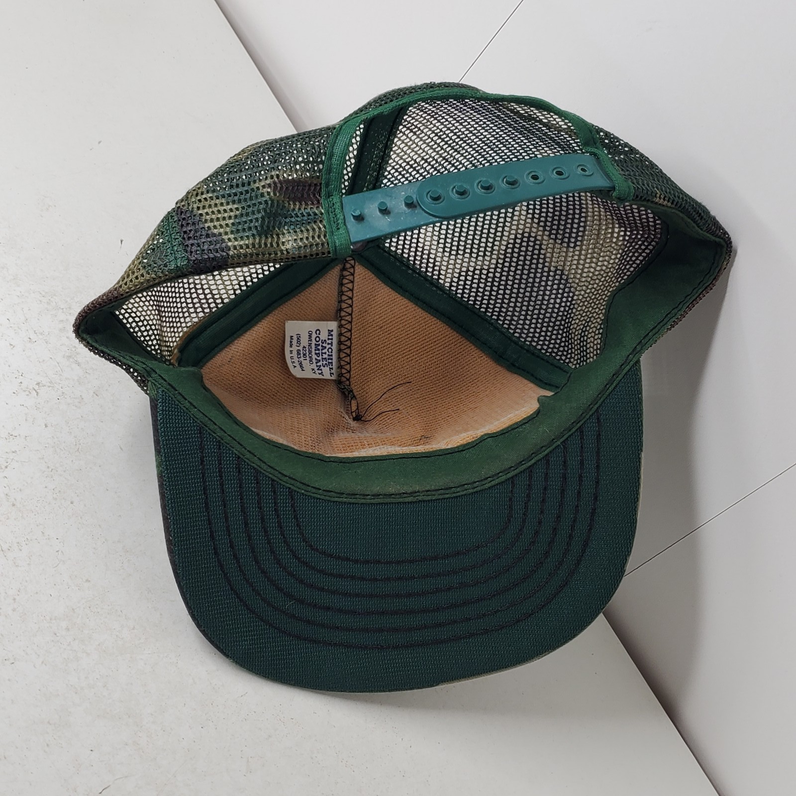 Vintage Farm Credit Services Owensboro KY Camo Trucker Hat Advertising Cap