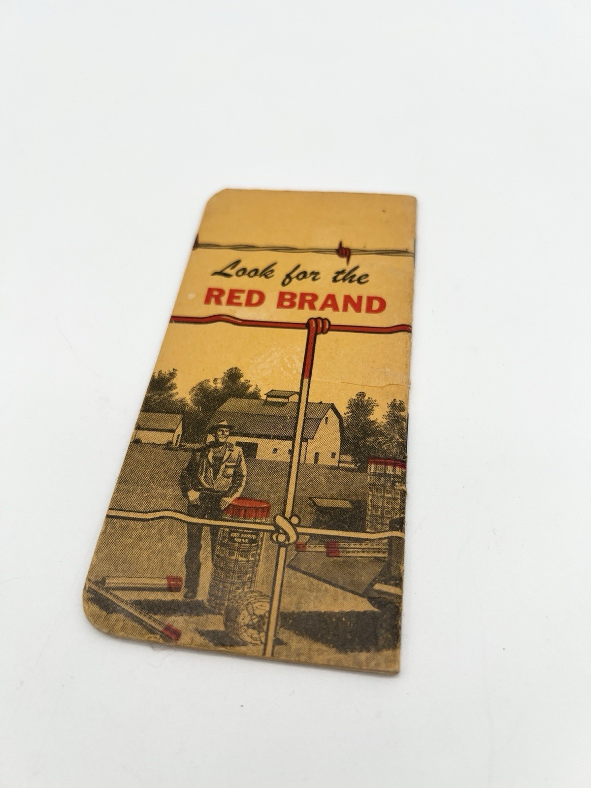 Vintage 40s Red Brand Fence Advertising Pocket Notebook USA Farm Promo Ephemera