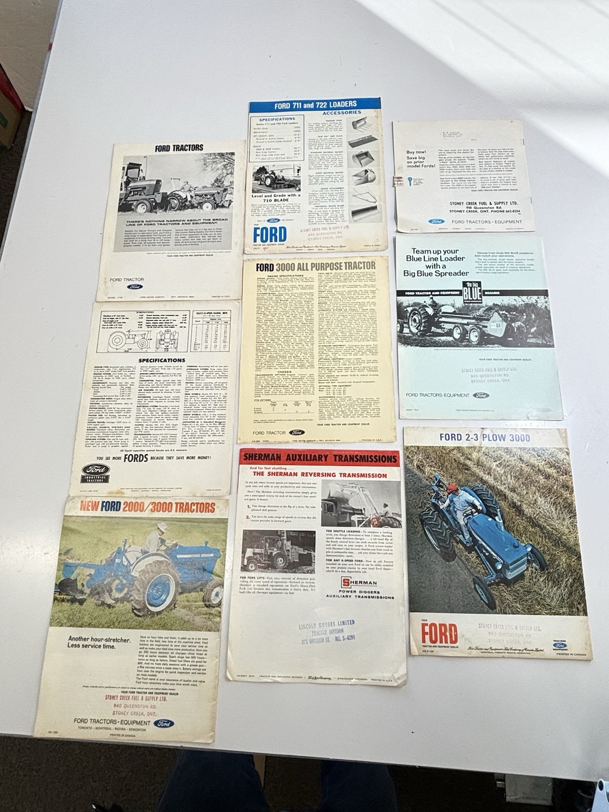 Group Of (6) 1960’s 1970’s Ford Tractor / Implement Dealer Brochures