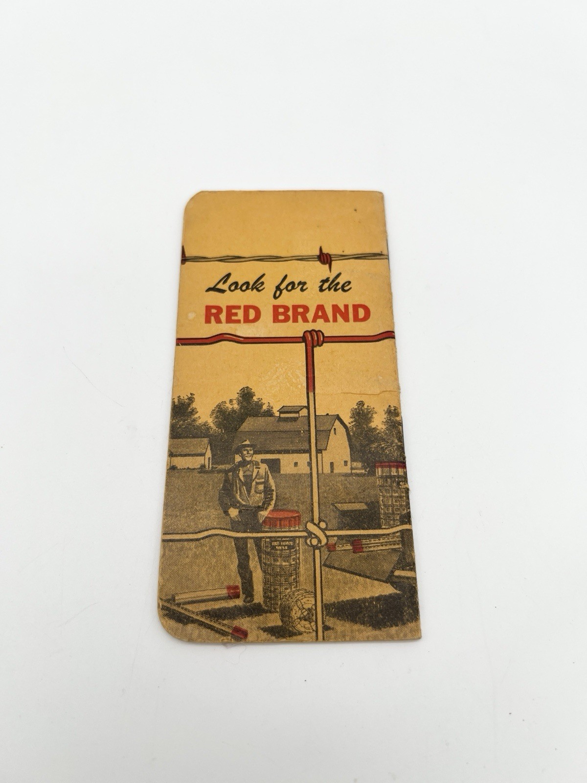 Vintage 40s Red Brand Fence Advertising Pocket Notebook USA Farm Promo Ephemera