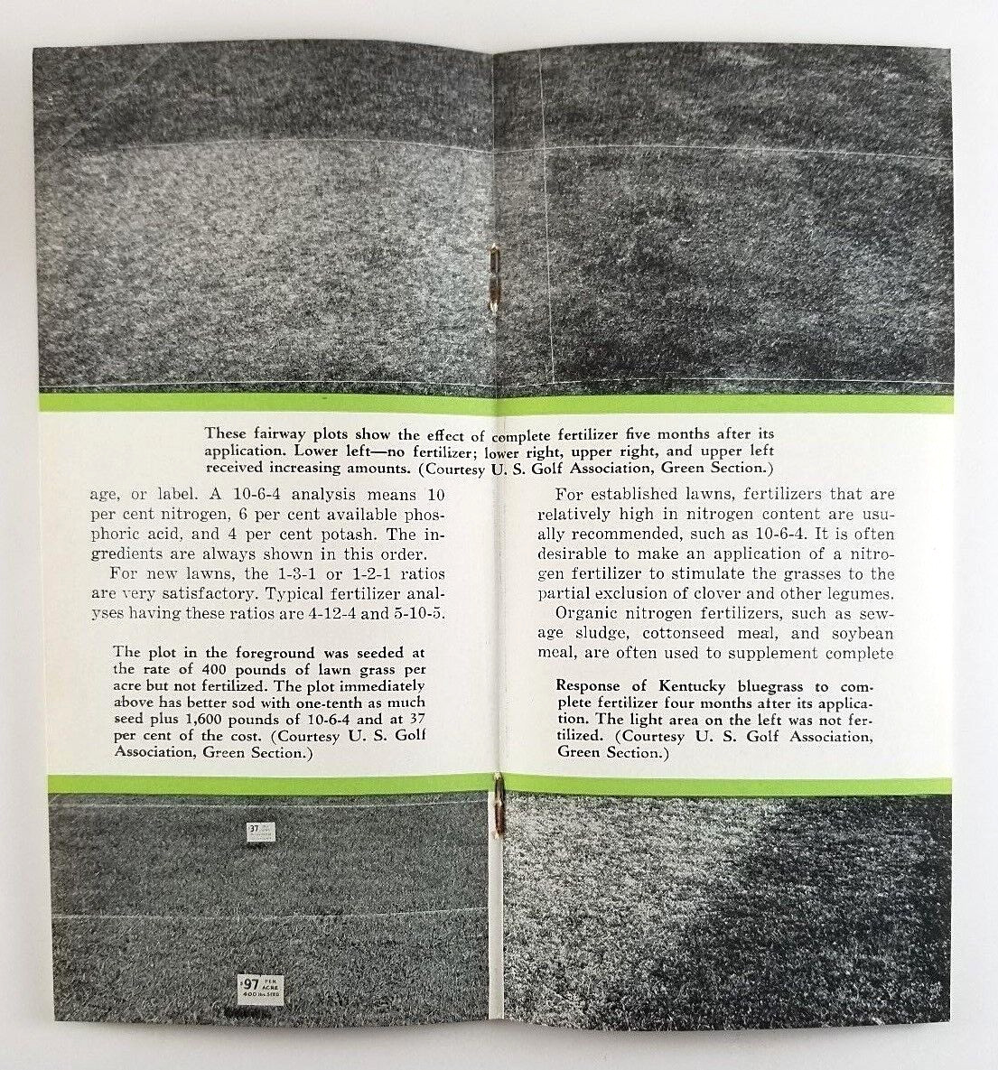 Improving Grass National Fertilizer Association Vintage Brochure 1941