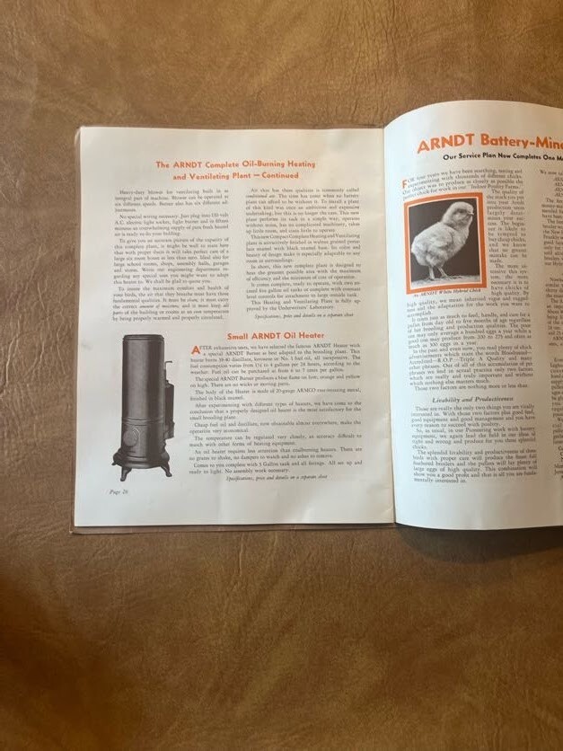 Arndt New Era System of Profitable Poultry Raising Catalog « She Will Lay » 1935