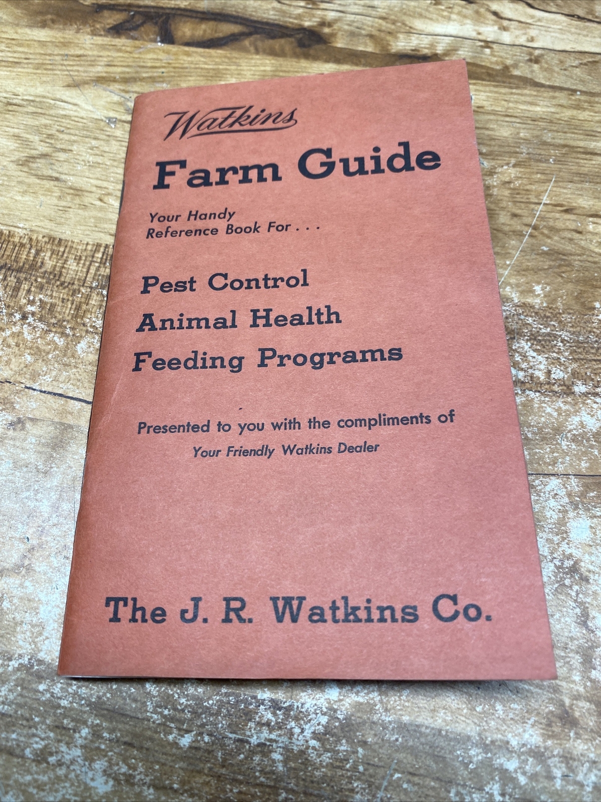 Vintage Brochure 1940&rsquo;s FARM GUIDE, J R Watkins Pest Control, Animal Health