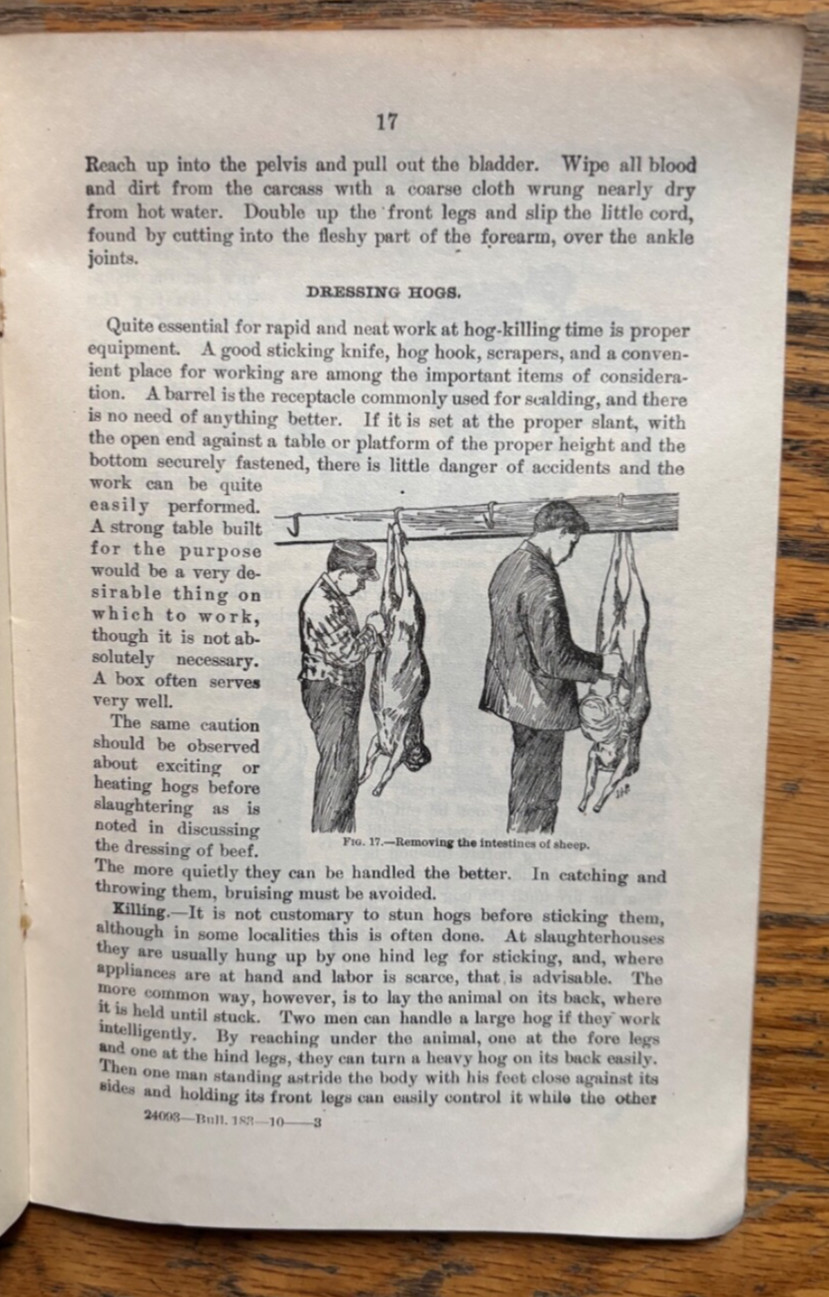 1906 USDA Farmers Bulletins Lot – Meat, Manure, Farm Home – Set of 4 Vintage