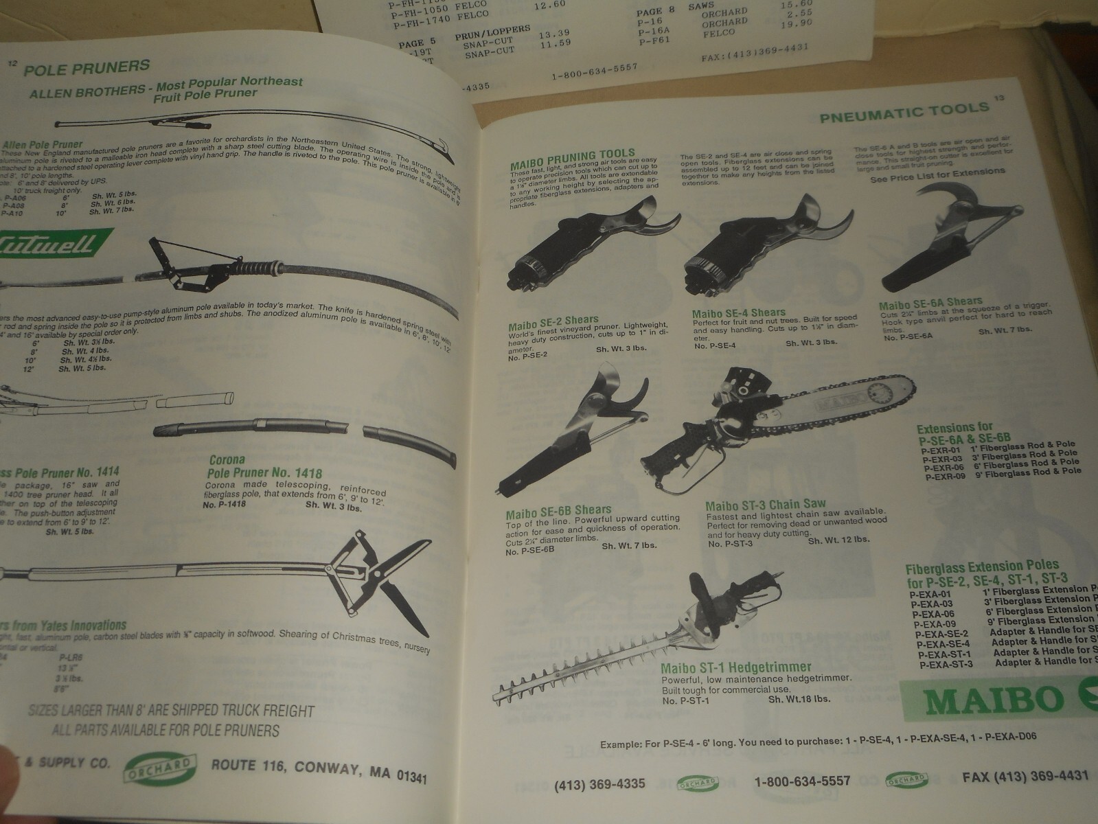 ORCHARD Equipment & Supply Co. 1992 MASTER CATALOG #4 & Rate Sheet APPLE FARMING