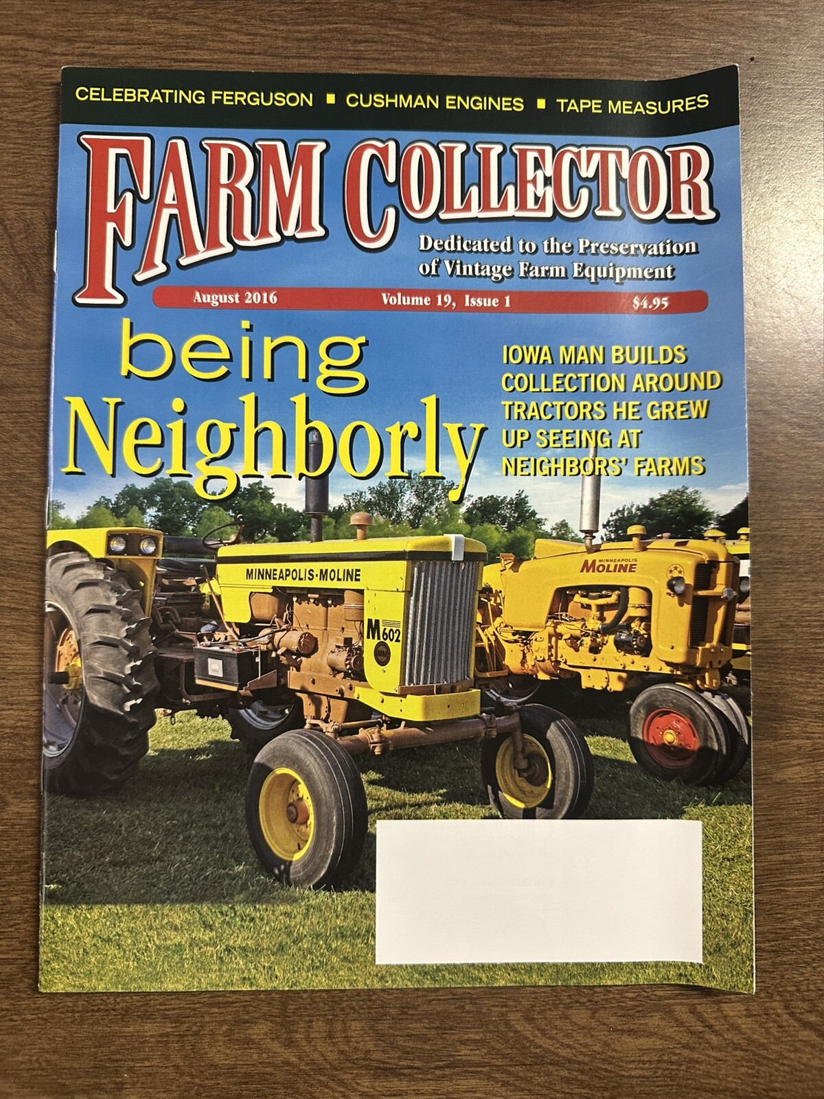 Farm Collector Magazine Lot 2016 Jun–Oct Antique Tractors Farming Issues Set