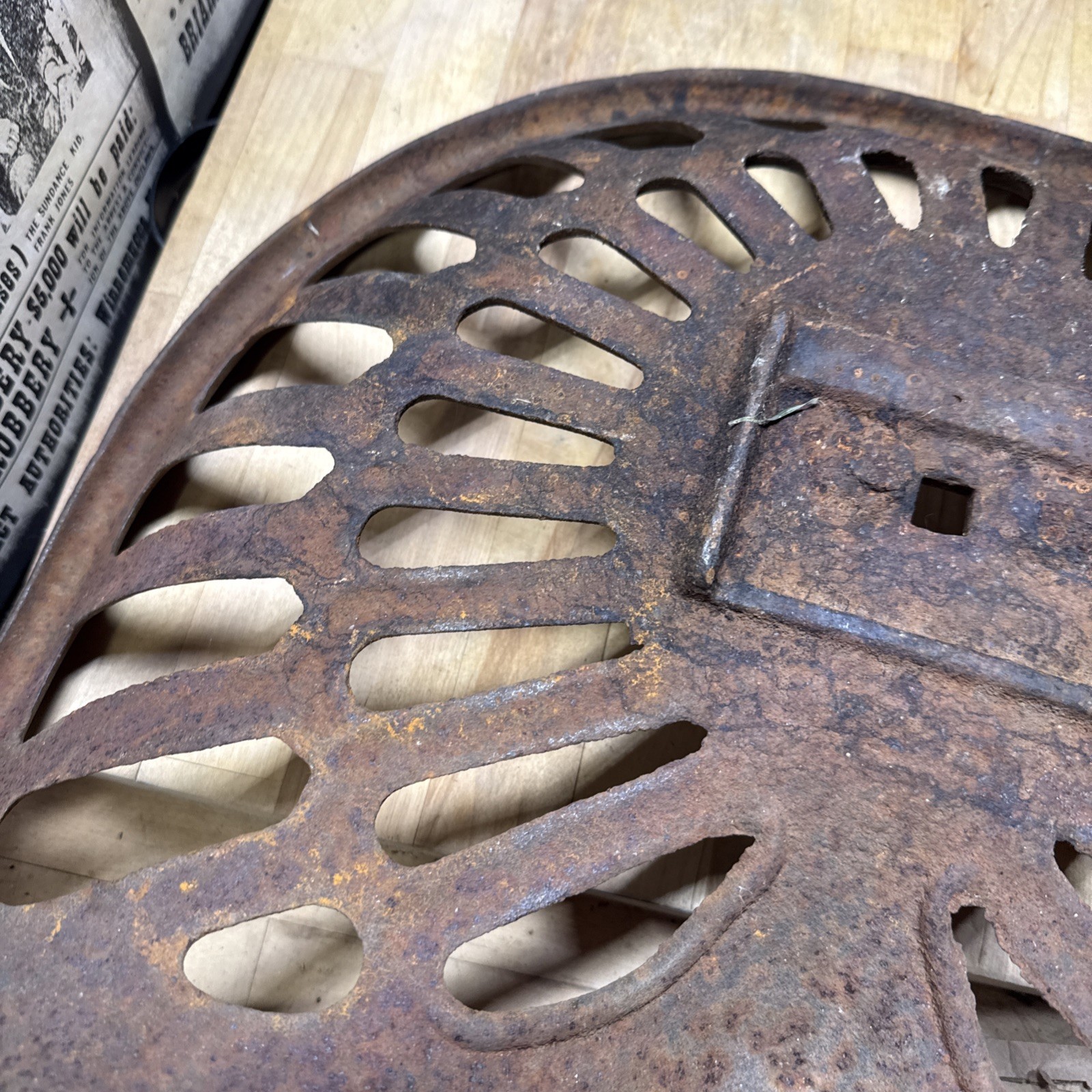 Vintage Deering Cast Iron Tractor Seat Antique Farm Equipment