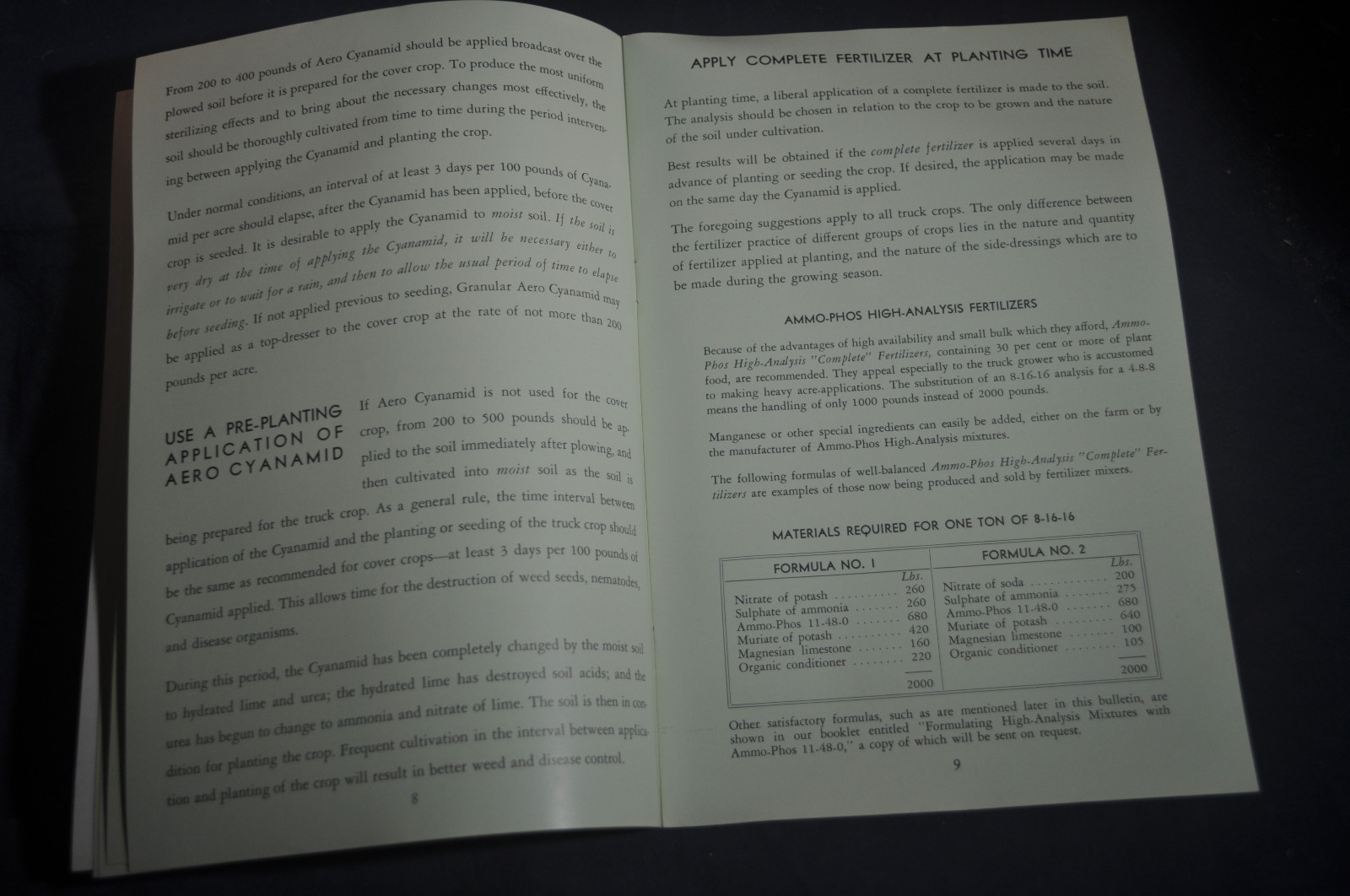 1932 The Cyanamid Plan for Growing Truck Crops *Fertilizer*