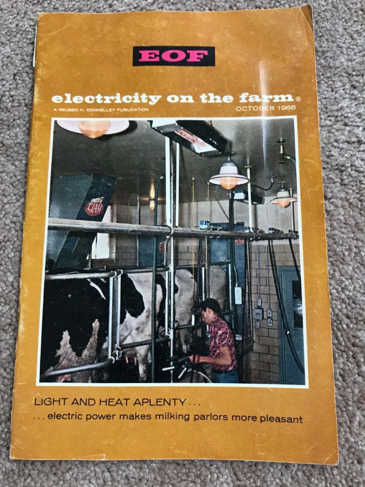 VTG. 1966 ELECTRICITY ON THE FARM EOF Magazine Electromode, McNeil Corp. Milk