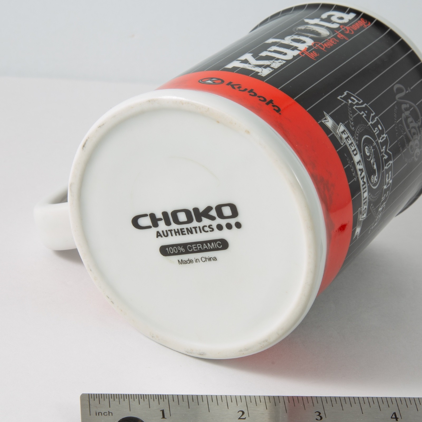 RARE Kubota « Power of Orange » Ceramic Mug Series 2 Black/Orange Choko Authentics