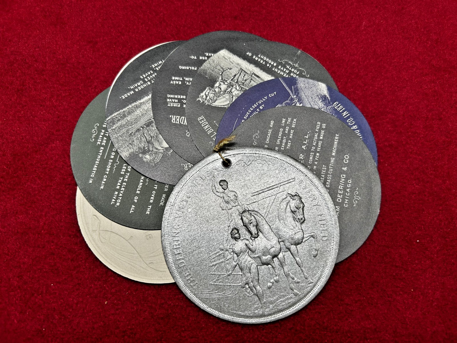 1893 Columbian Exposition – William Deering & Co. Advertising Disks