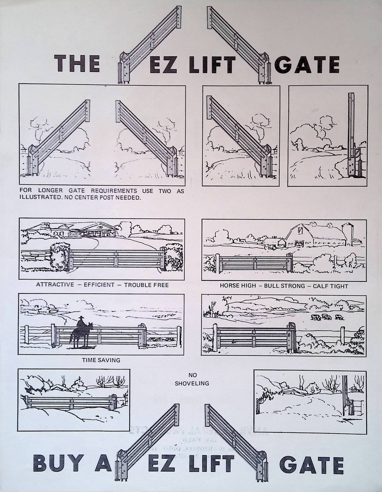 Vintage Farm Advertisement Spec Sheet The EZ Lift Gate Heavy Structural Aluminum