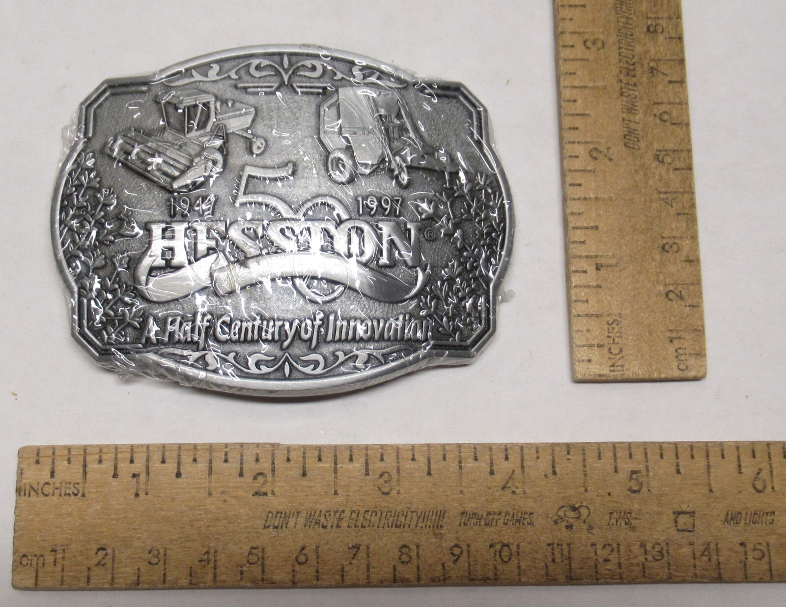 1997 HESSTON – A Half Century of Innovation – BELT BUCKLE – # 1072