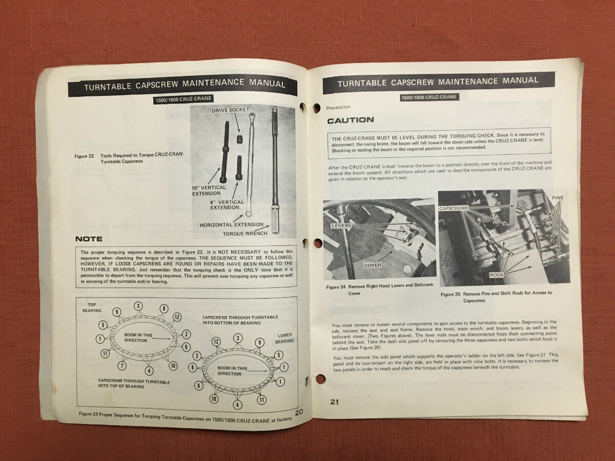 Drott Procedure Manual S406171M1 – Torquing Turntable Bolts for Excavators-1972