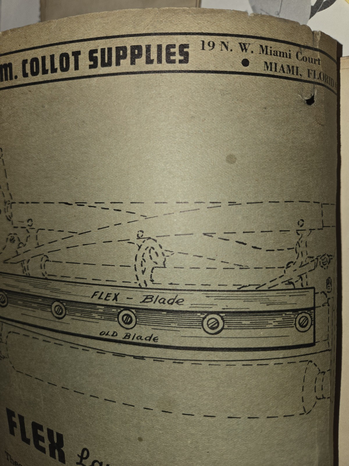 RARE AND OLD A.M COLLOT LAWN MOWER SERVICE AND PARTS CATALOG NO. 2 MIAMI FLORIDA