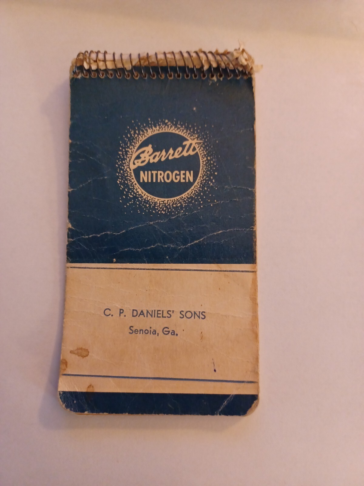 Lot Of 2, 1941 Barrett Nitrogen Blue Notebooks Arcadian Memo Calender Graphic