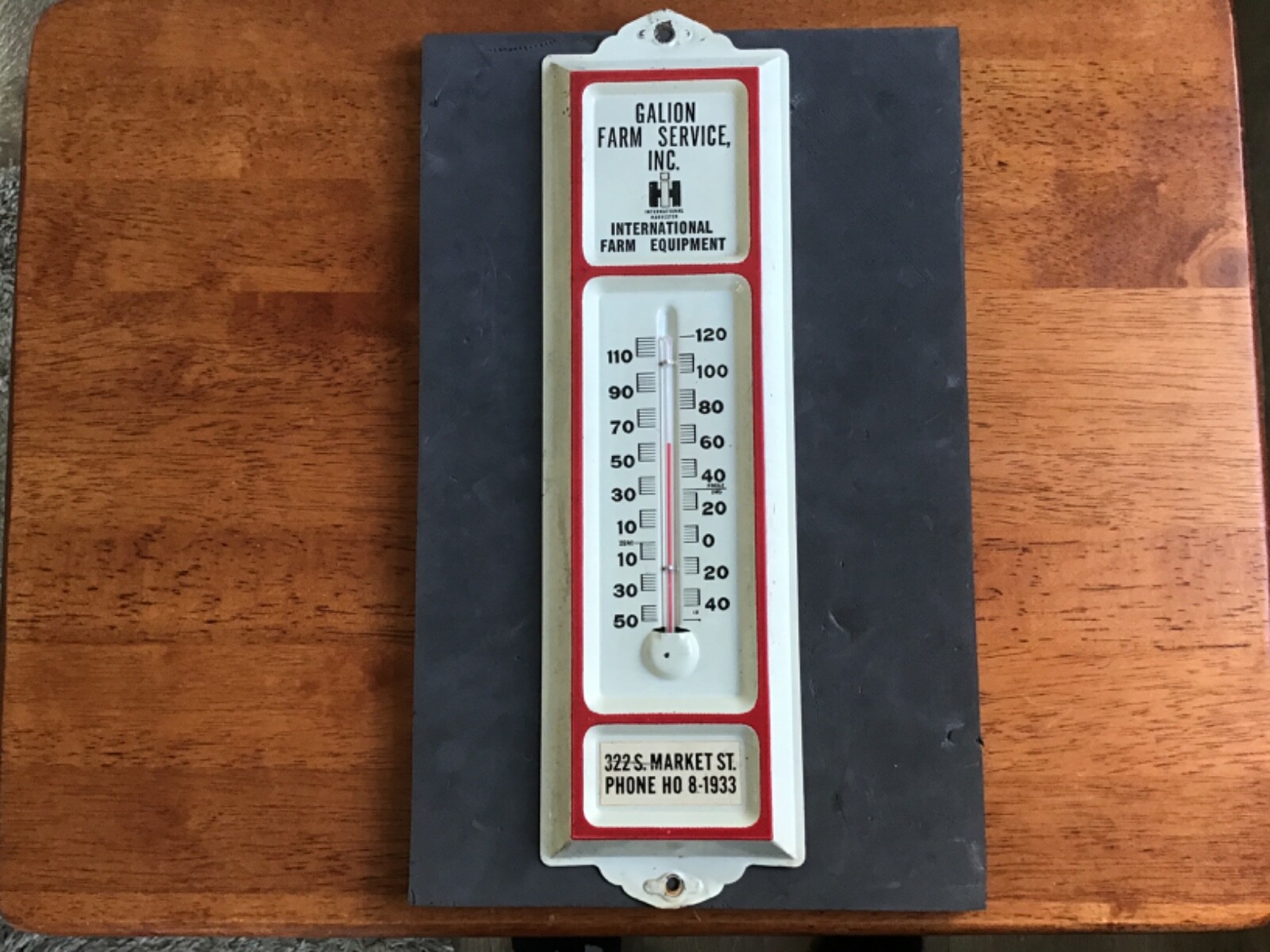 Galion Ohio Galion Farm Service Inc Thermometer. International Farm Equipment