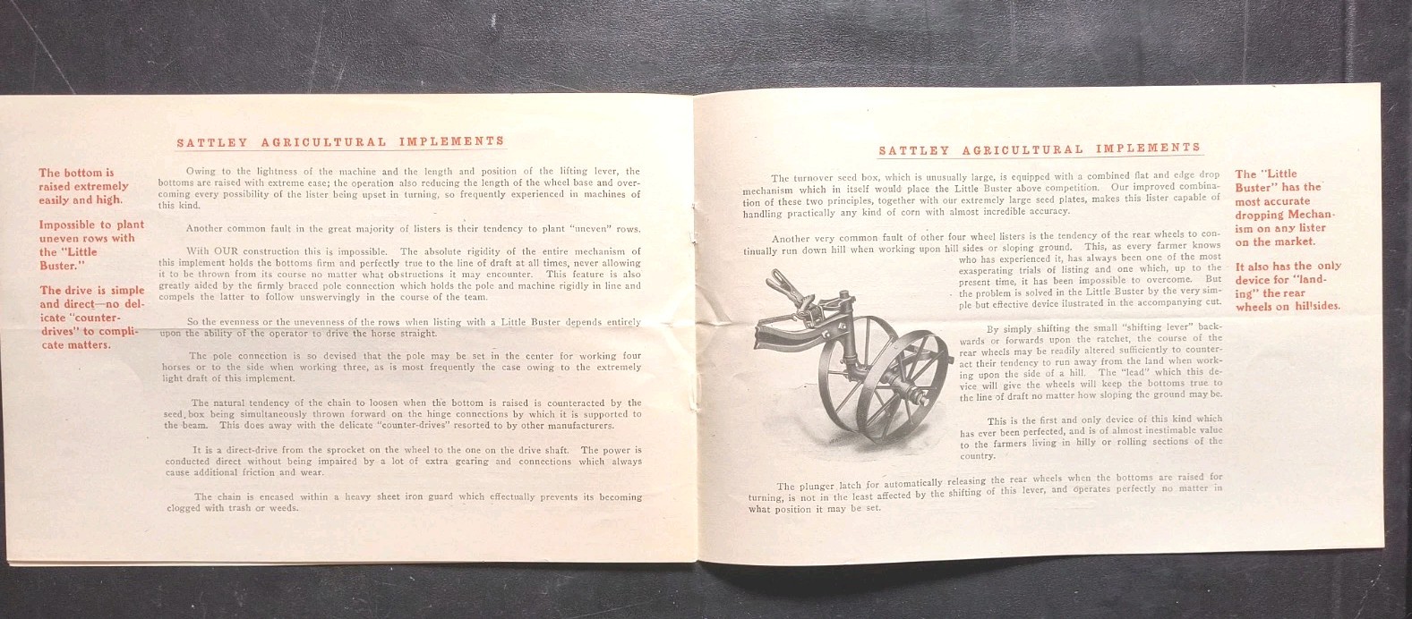 1910s Racine Sattley Farm Plow, Cultivator Lister Sales Brochure Advertising