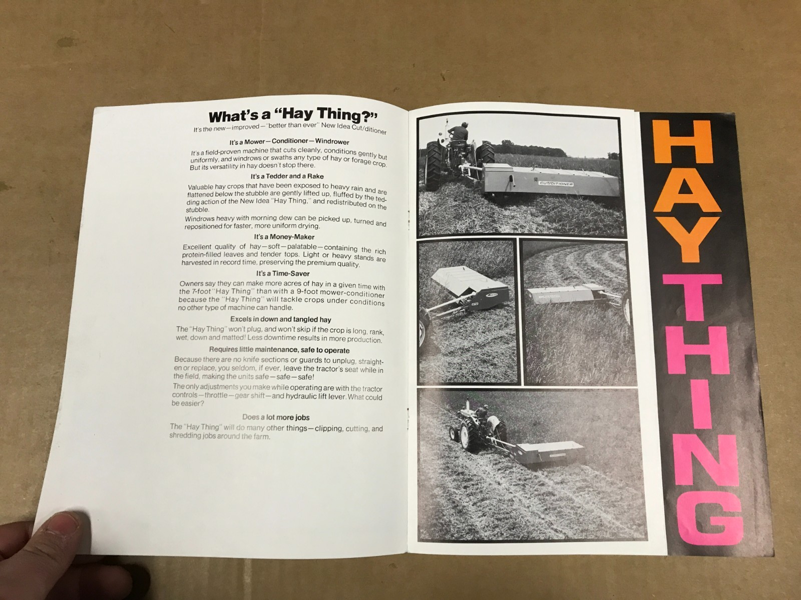 Vintage New Idea Farm Equipment – No. 272 Cut/ditioner Salesman Brochure