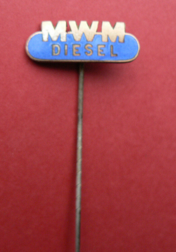 OLD enamel LAPEL pin / badge MWM DIESEL TRACTORS 60s (53)