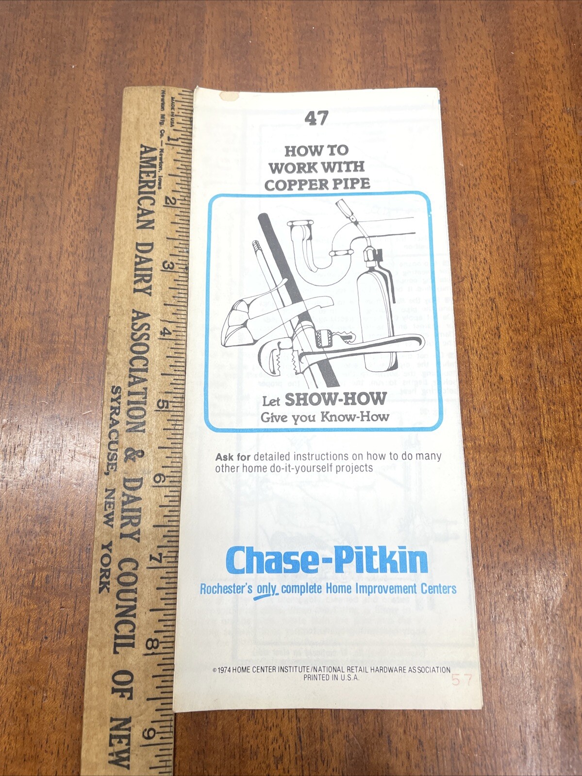 Rare 1974 Vintage Chase-Pitkin How To Work With Copper Pipe Brochure