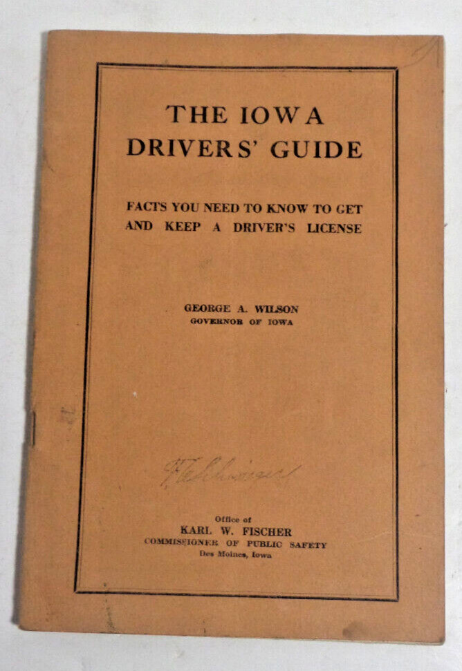 Iowa driver&rsquo;s guide 1938