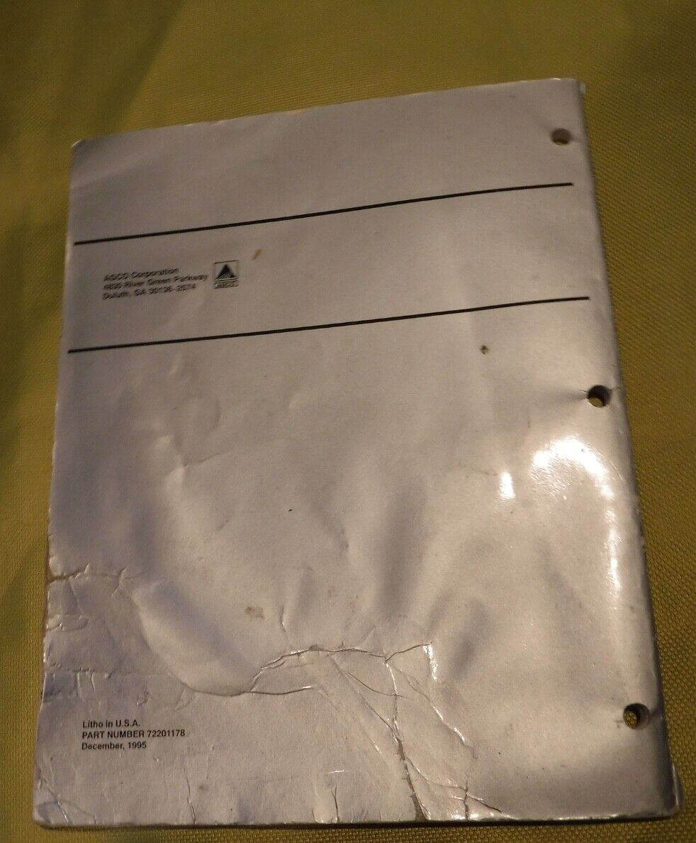 TRACTORS WHITE 6045 OPERATORS MANUAL BOOKLET 1995 VINTAGE