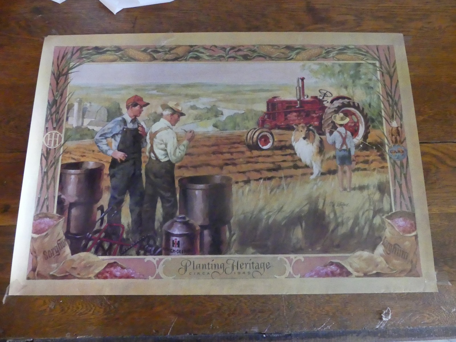 IH McCormick Deering Case 16½ » x 24&Prime; Poster Planting Heritage – CIRCA 1945