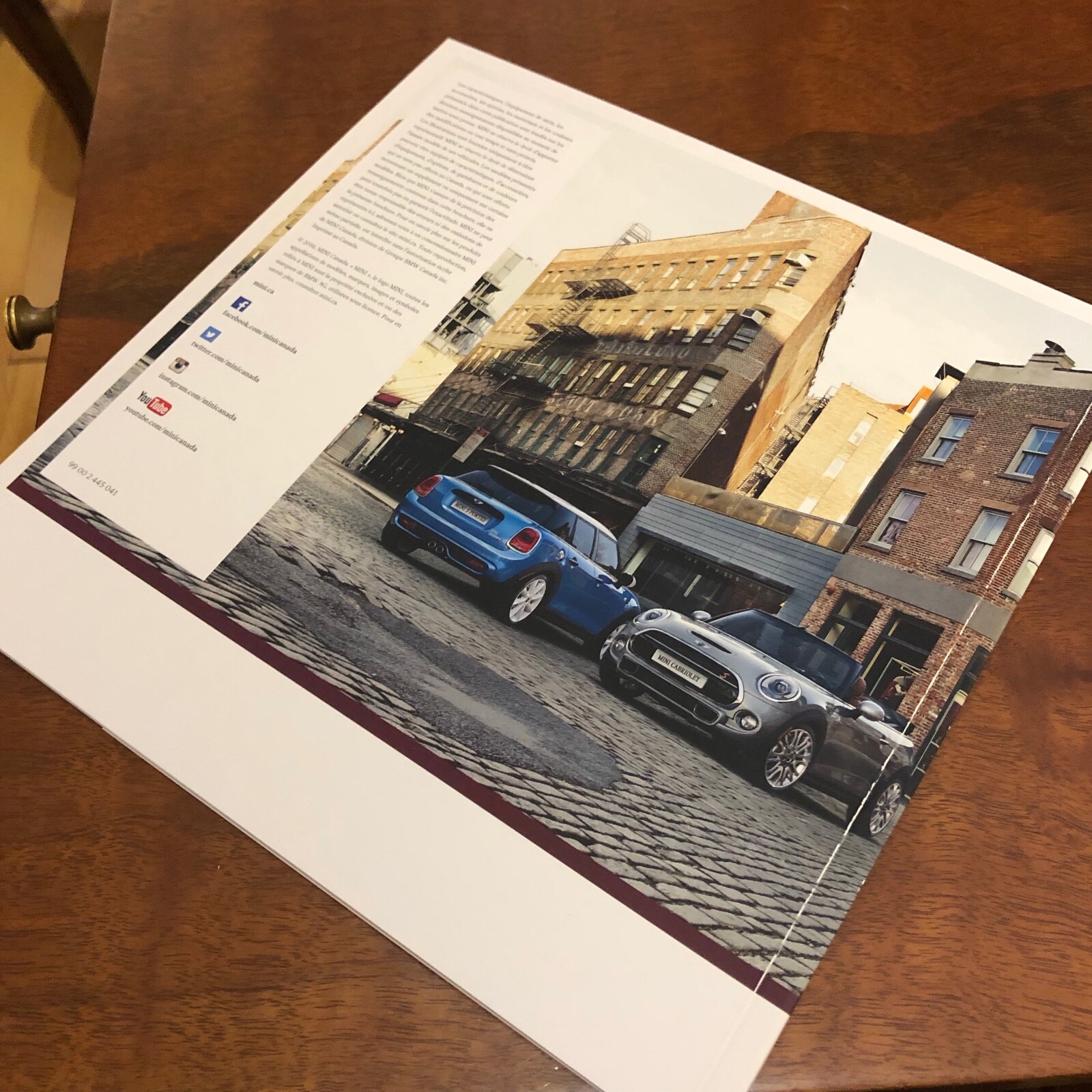 MINI COOPER ACCESSOIRES SERVICE PIECES, PARTS ACCESORIES FRENCH VERSION BROCHURE