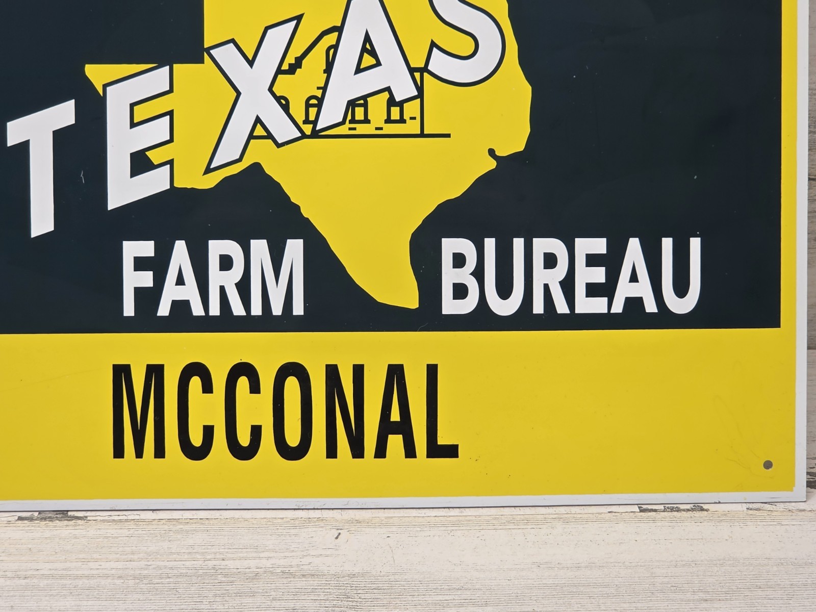 Member, Texas, Farm Bureau, Vintage Sign Mcconal