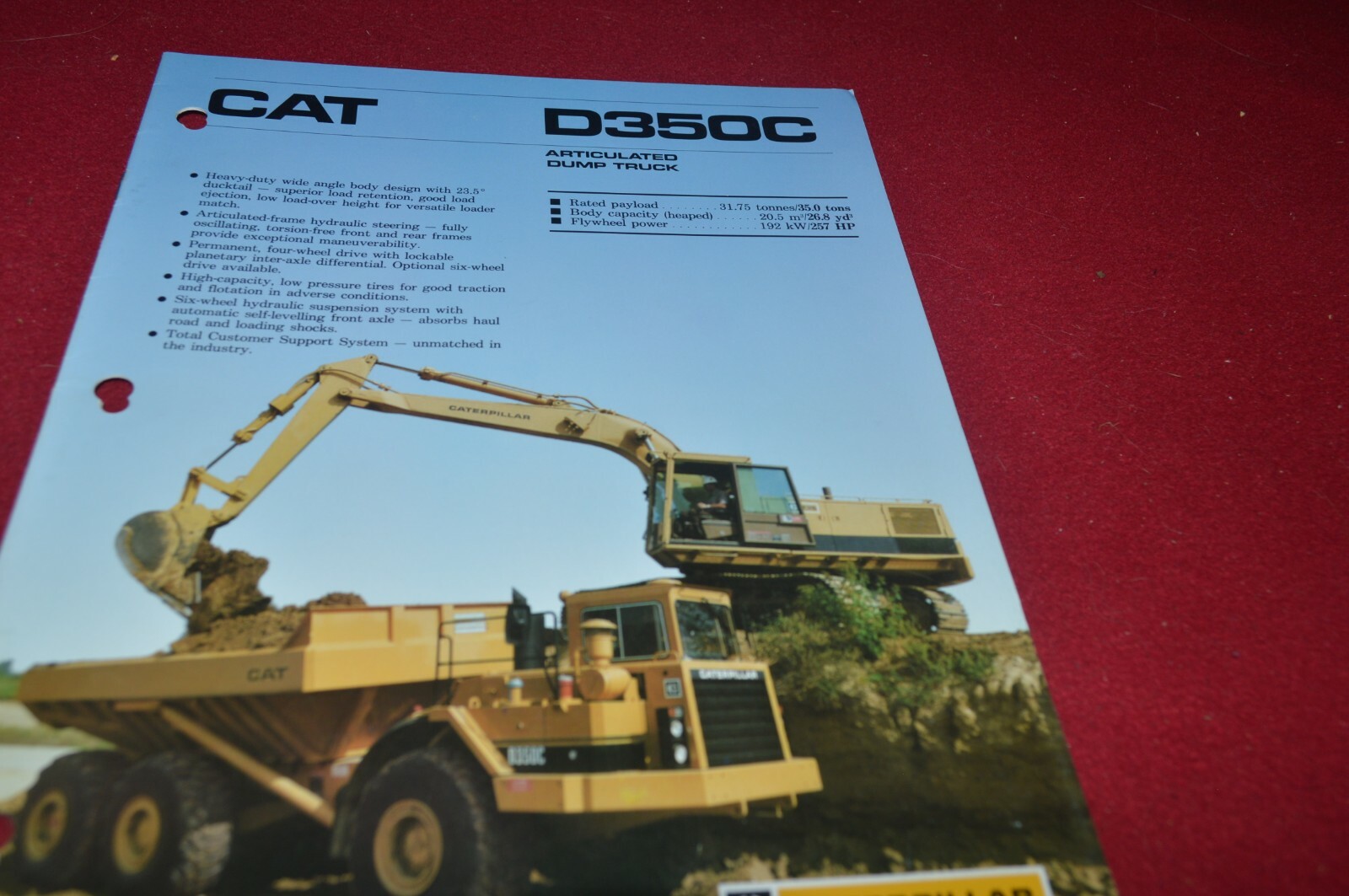 Caterpillar D350C Articulated Dump Truck Brochure DCPA14