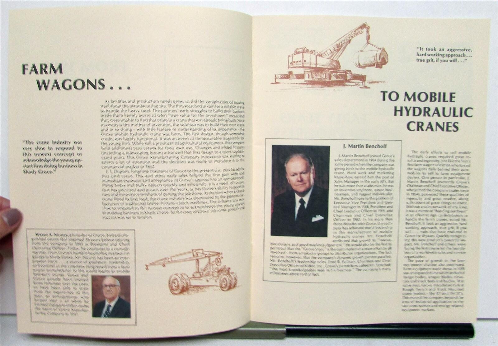 1987 Grove The Big G 40 Year Progress Construction Sales Brochure