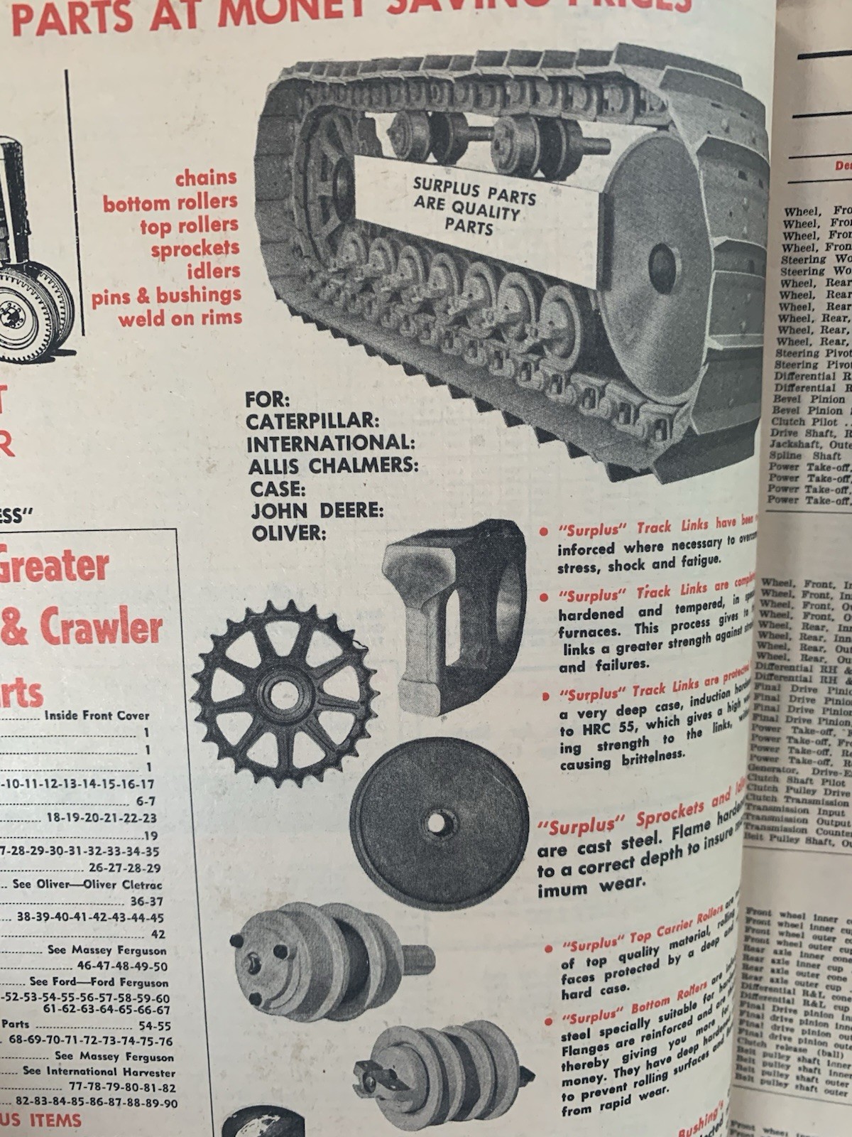 1974 Surplus Tractor Parts Corp Discount Catalog Fargo North Dakota farming
