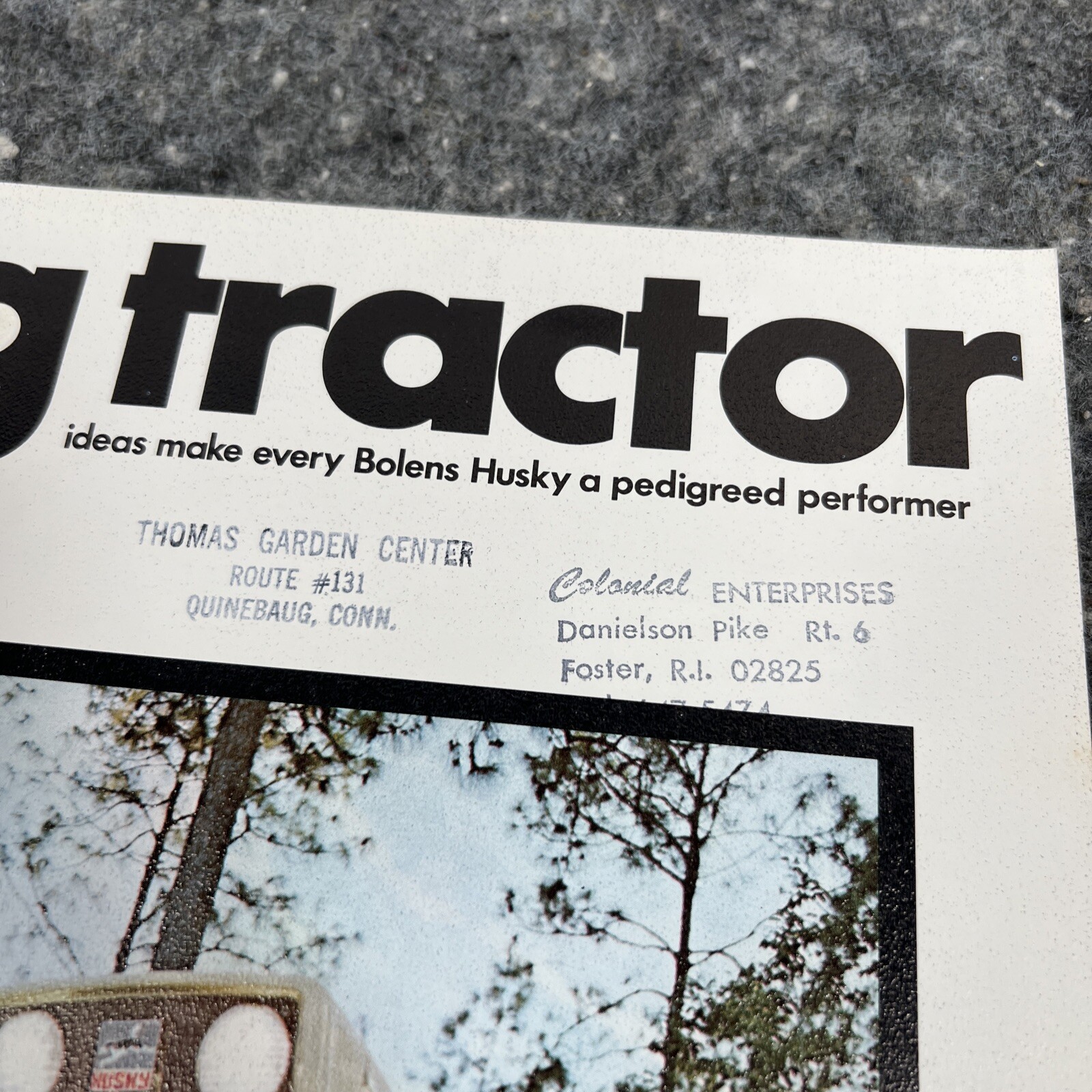 Bolens Husky Big Tractor Full Color Brochure 1886 1477 1476 1256 1054 853 813