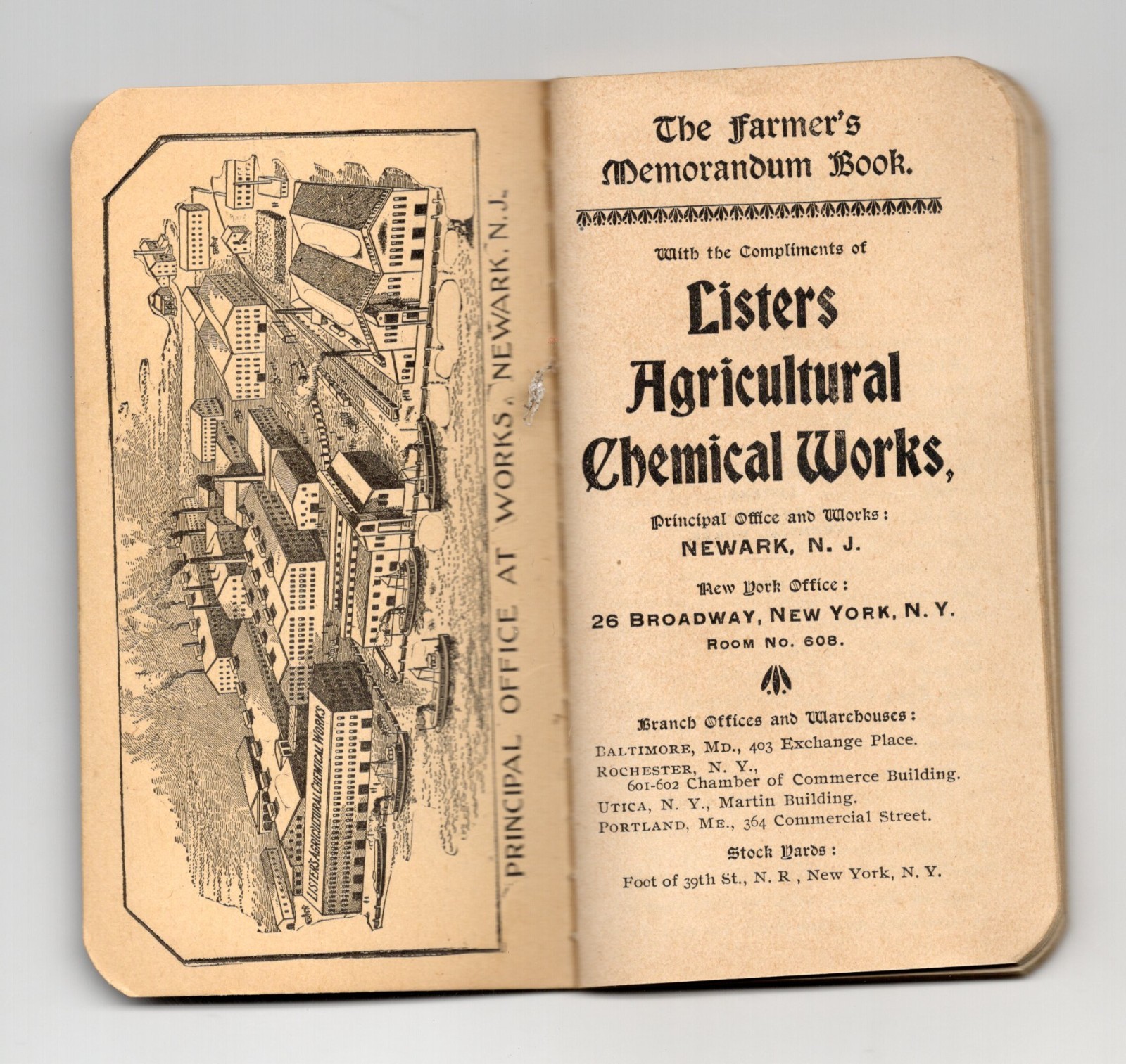 1901 – Listers Fertilizers Agricultural Chemical Works Newark N.J Booklet – XL3T