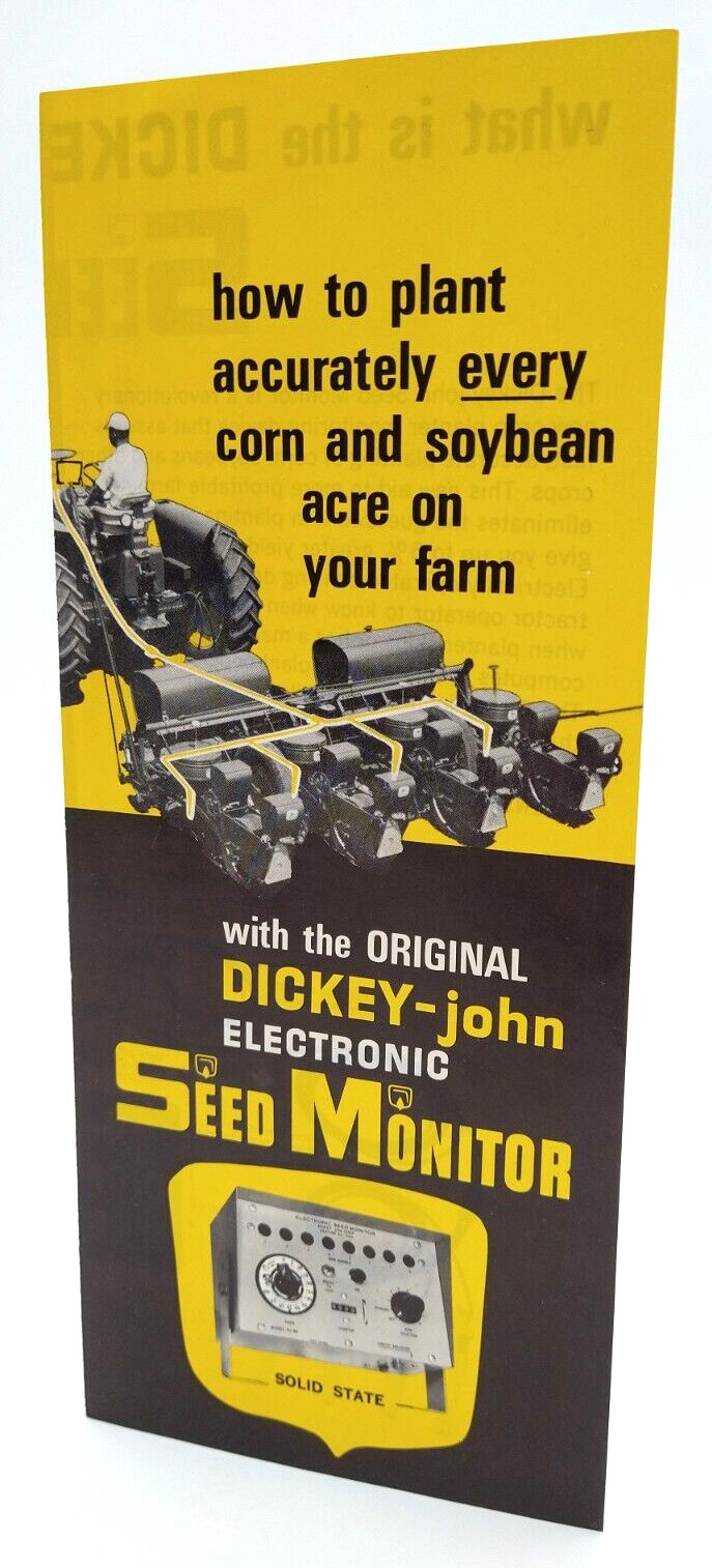 VTG 1960s Dickey-John Electronic Seed Monitor BROCHURE Solid State Crop Planter