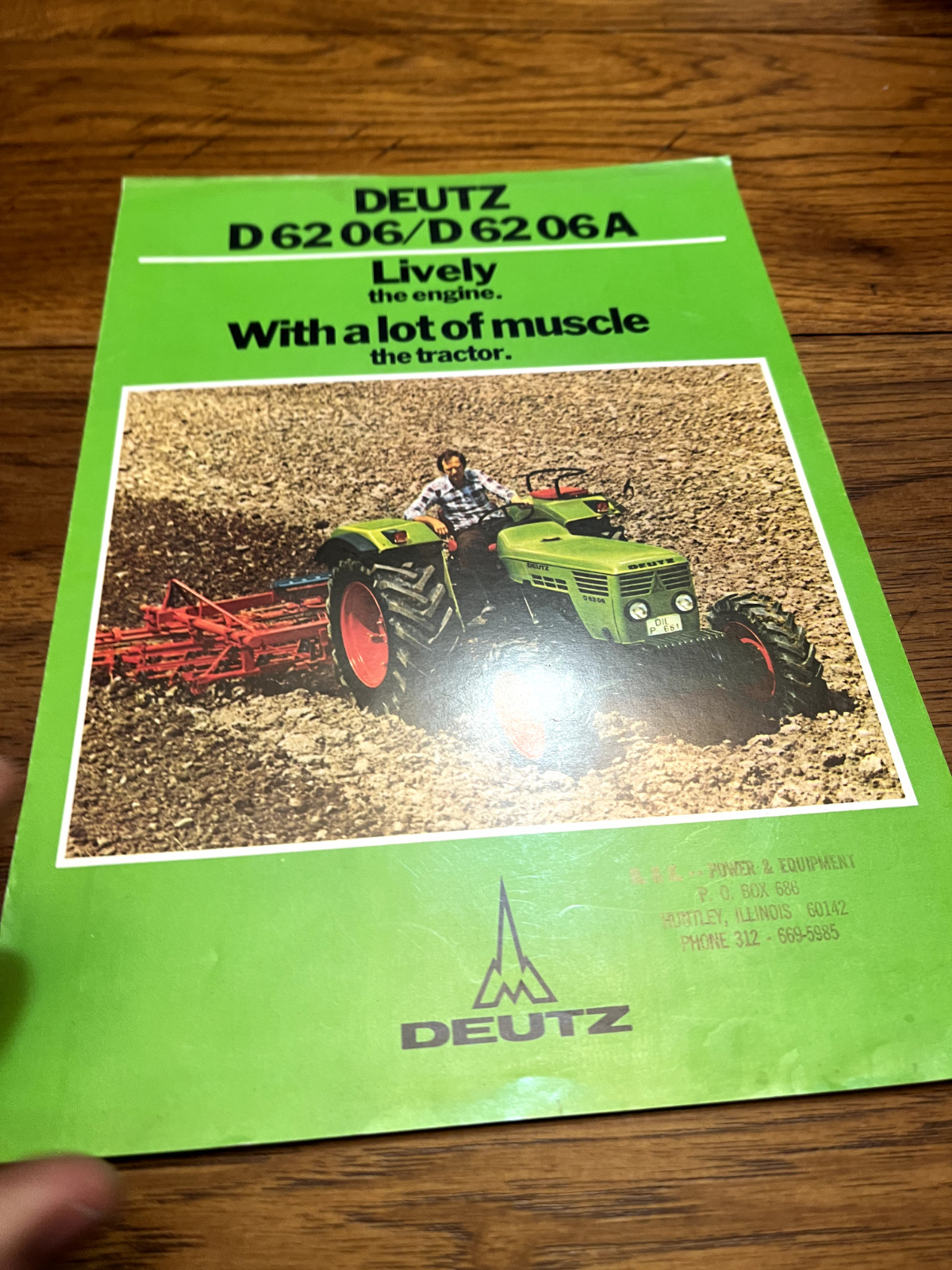 Deutz Fahr D62 06 Tractor For 1974 Brochure FCCA