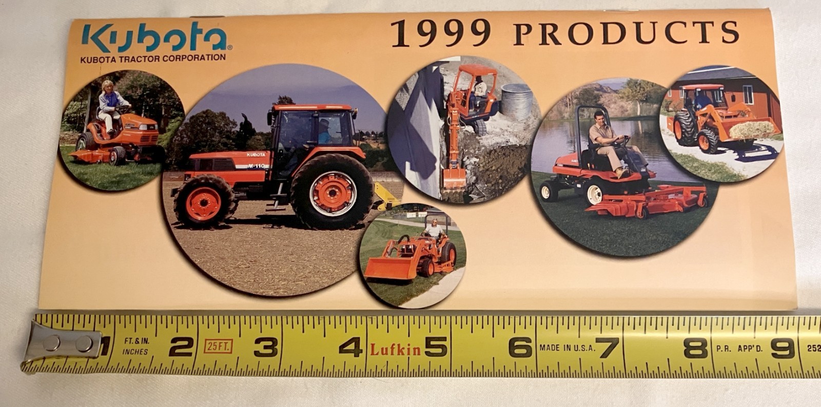 Kubota 1999 Products 48 pages Page Literature Guide 9&Prime; x 4&Prime; *NEW*