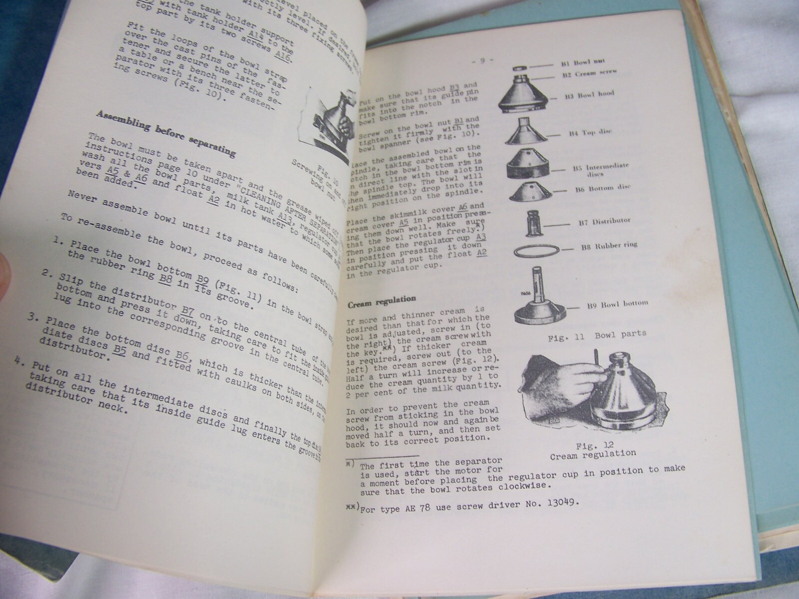 c1949 VINTAGE VIKING CREAM SEPARATOR ADVERTISING BOUND INSTRUCTION MANUAL LOT