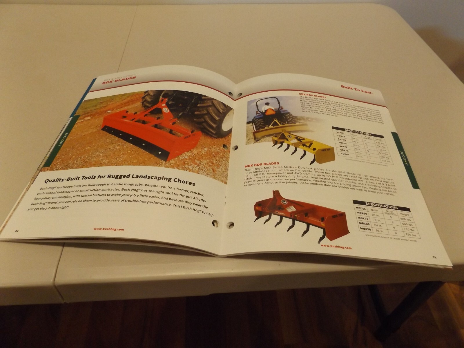 BUSH HOG CONSTRUCTION, LANDSCAPE & TILLAGE, 2017