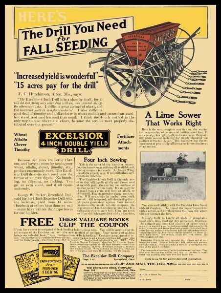 1917 Excelsior Drill of Springfield, OhiO NEW METAL SIGN: 12 x 16&Prime; Ships Free