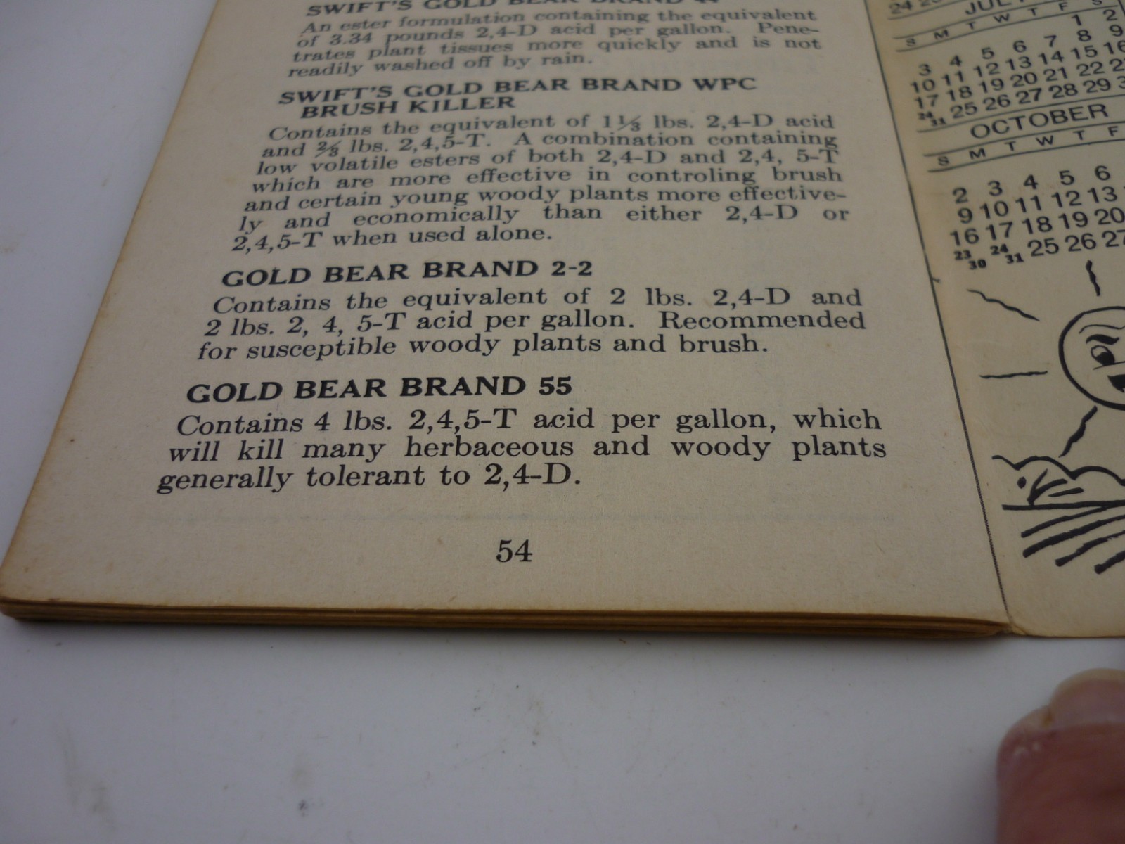1955 Swift&rsquo;s Red Steer Memo Book Farm Advertising Fertilizer Calendar