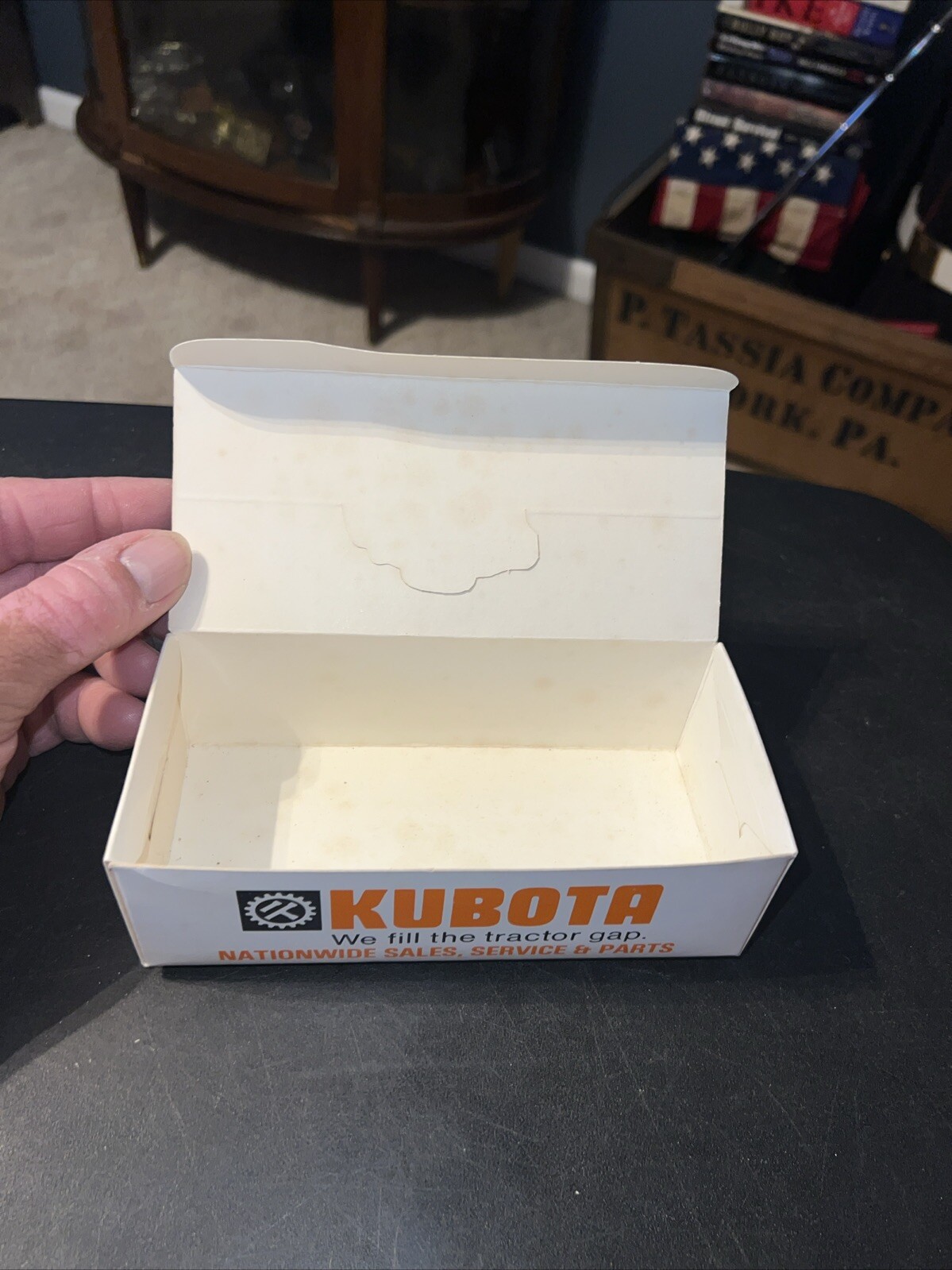 Vtg Kubota Tractor Matchbook & Display Box Farmersville Equipment Ephrata Pa