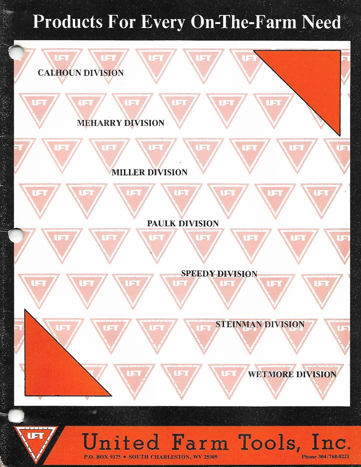 Farm Equipment Catalog – UFT United Farm Tools – Price List – 2 items (F8582)