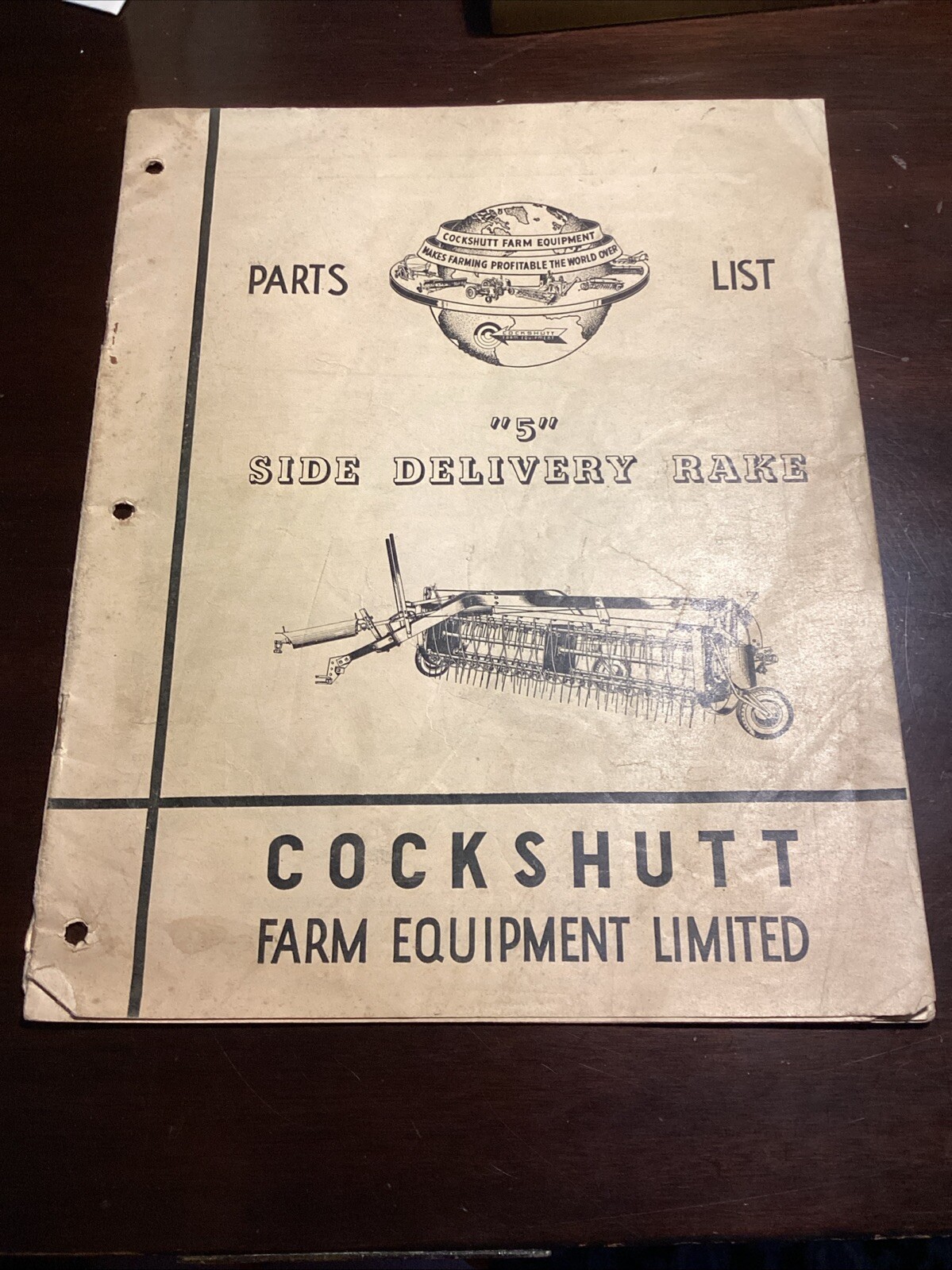 cockshutt farm Equipment side delivery rake parts list Vintage Illustrations