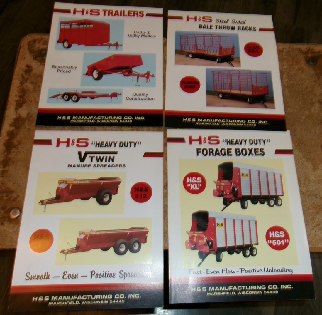 4-lot 1980&rsquo;s-90&rsquo;s H&S equipment 2 page brochures in good shape used