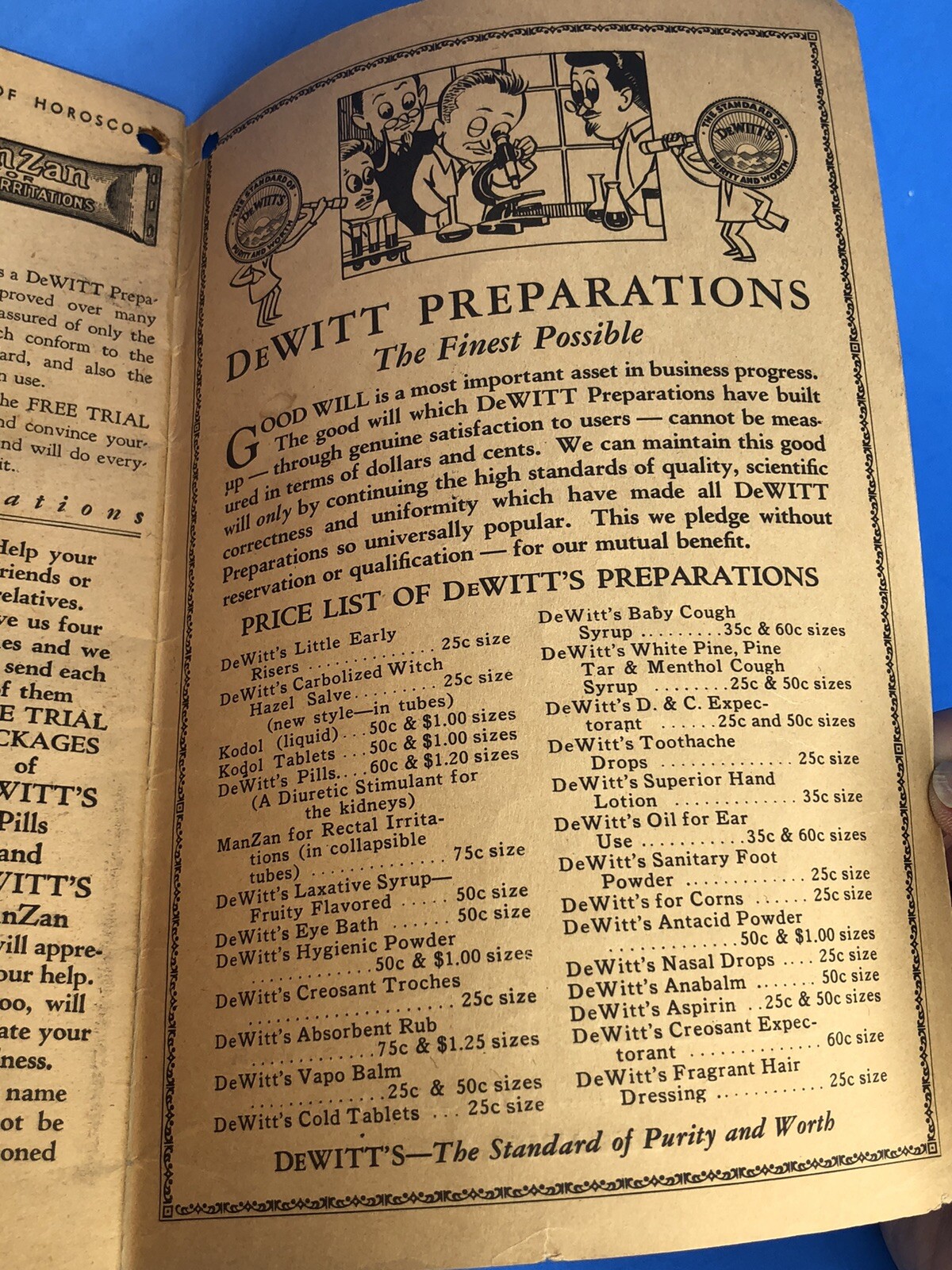 Set of 2 Vintage 1946 DeWitt&rsquo;s 200 Year Calendar Horoscope Book 40s Astrology