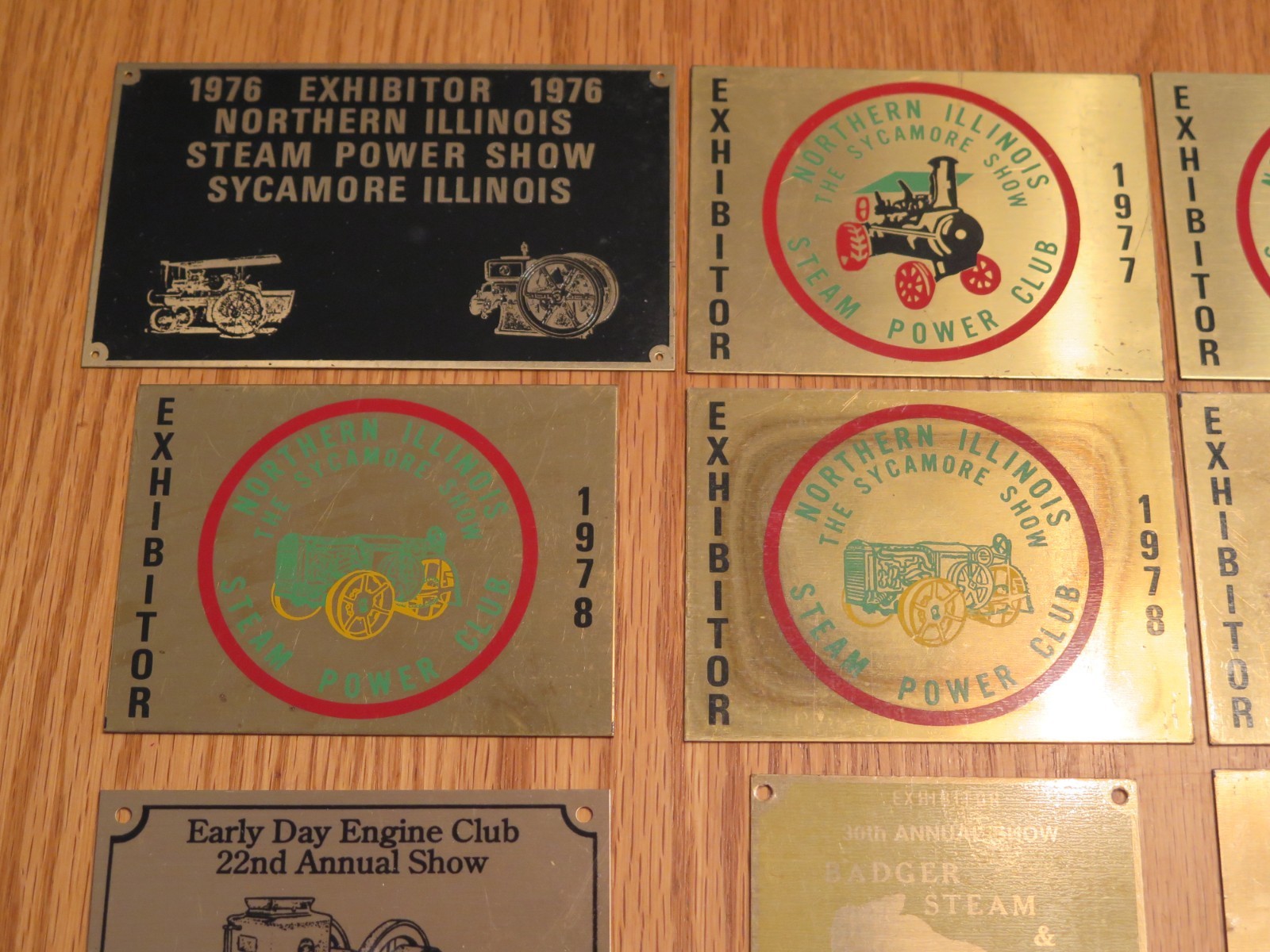 Power & Antique Engine Show Exhibitor Plaque Badge Lot Steam Tractor Show VIDEO