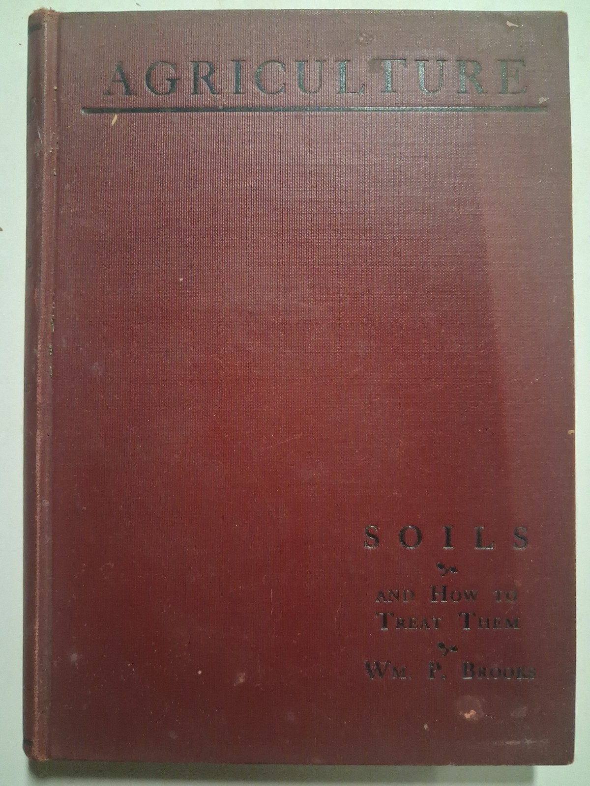 1911 AGRICULTURE Soils Formation TILLAGE DRAINAGE IRRIGATION Brooks