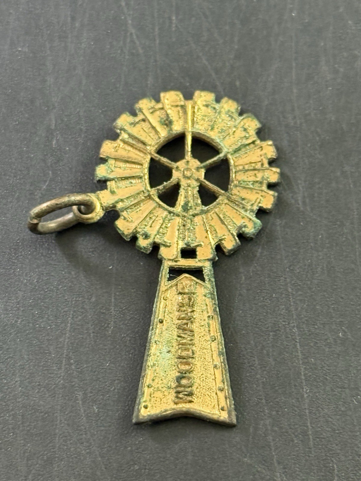 ANTIQUE c.1910 WOODMANSE WIND MILLS FREEPORT IL STICK PIN FARMING Cl.6